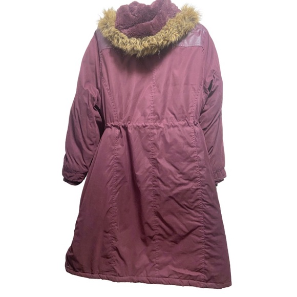 Torrid Parka Coat Plus Size Winter Jacket Purple 3/4Length Drawstring Waist Hood - Picture 3 of 7